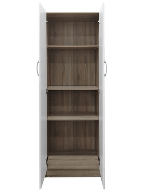 Ντουλάπα Δίφυλλη Lego Pakoworld σε Sonoma-Λευκή Απόχρωση 60x42x180εκ