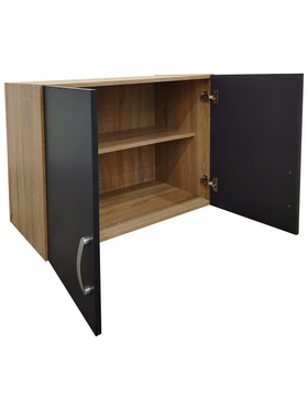 Πατάρι Ντουλάπας Δίφυλλο Lego Pakoworld σε Sonoma-Ανθρακί Απόχρωση 79x41.5x60εκ