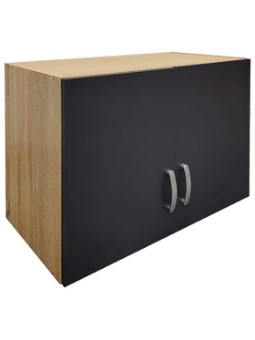 Πατάρι Ντουλάπας Δίφυλλο Lego Pakoworld σε Sonoma-Ανθρακί Απόχρωση 79x41.5x60εκ