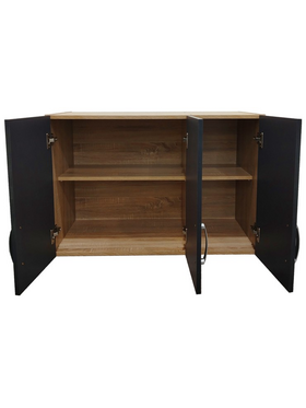 Πατάρι Ντουλάπας Τρίφυλλο Lego Pakoworld σε Sonoma-Ανθρακί Απόχρωση 90x41.5x60εκ