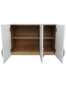 Πατάρι Ντουλάπας Τρίφυλλο Lego Pakoworld σε Sonoma-Λευκή Απόχρωση 90x41.5x60εκ