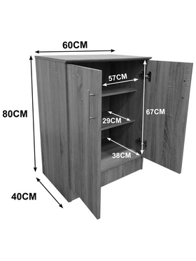 Παπουτσοθήκη-Ντουλάπι Souken Pakoworld 6 Ζευγών σε Sonoma Απόχρωση 60x40x80εκ