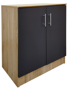 Παπουτσοθήκη-Ντουλάπι Souken Pakoworld 6 Ζευγών σε Sonoma-Ανθρακί Απόχρωση 60x40x80εκ