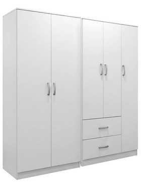 Ντουλάπα Πεντάφυλλη Lego i Pakoworld Λευκή 170x42x180εκ