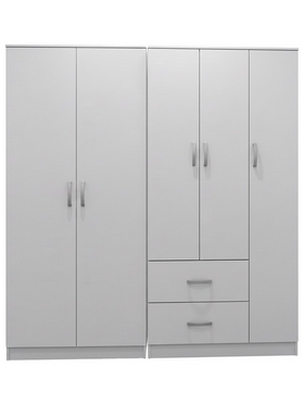 Ντουλάπα Πεντάφυλλη Lego i Pakoworld Λευκή 170x42x180εκ