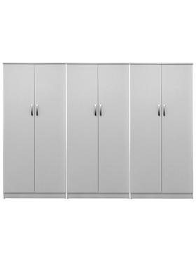 Ντουλάπα Εξάφυλλη Lego ιι Pakoworld Λευκή 240x42x180εκ