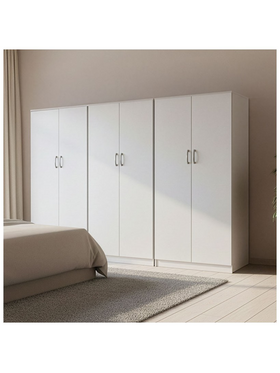 Ντουλάπα Εξάφυλλη Lego ιι Pakoworld Λευκή 240x42x180εκ