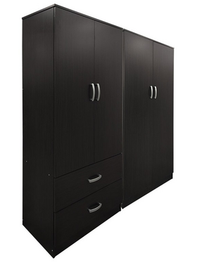 Ντουλάπα Τετράφυλλη Lego Pakoworld Wenge 160x42x180εκ