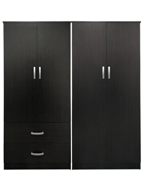 Ντουλάπα Τετράφυλλη Lego Pakoworld Wenge 160x42x180εκ