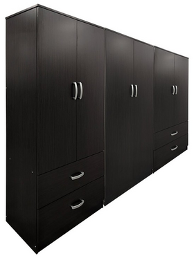 Ντουλάπα Τετράφυλλη Lego Pakoworld Wenge 240x42x180εκ