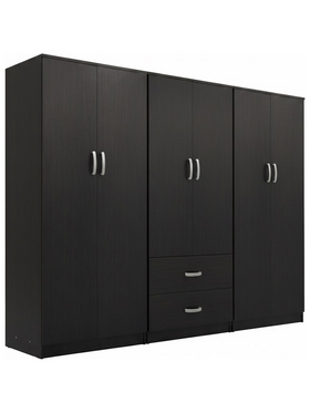 Ντουλάπα Τετράφυλλη Lego ι Pakoworld Wenge 240x42x180εκ