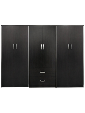 Ντουλάπα Τετράφυλλη Lego ι Pakoworld Wenge 240x42x180εκ