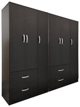 Ντουλάπα Εξάφυλλη Lego Pakoworld Wenge 180x42x180εκ