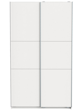 Ντουλάπα Ρούχων Kawen Pakoworld Δίφυλλη με Συρόμενες Πόρτες Λευκό 116.5x60x203εκ