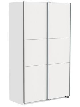 Ντουλάπα Ρούχων Kawen Pakoworld Δίφυλλη με Συρόμενες Πόρτες Λευκό 116.5x60x203εκ