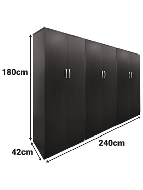 Ντουλάπα Εξάφυλλη Lego Pakoworld Wenge 240x42x180εκ