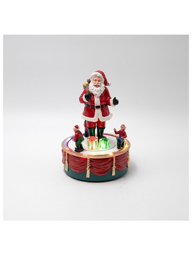 Αγιος Βασιλης σε Περιστρεφομενη Βαση, Μπαταριας, 13x13x19cm