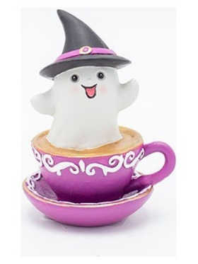 Φαντασματακι σε μωβ Φλυτζανακι, Halloween, 7.6x6x10.3cm