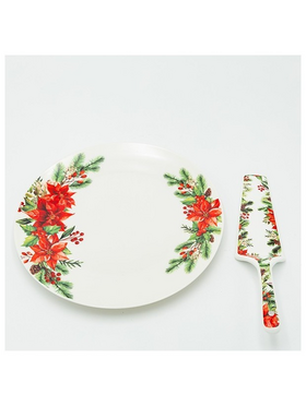 Πιατελα με Σπατουλα με Κοκκινο Αλεξανδρινο, 26.5cm