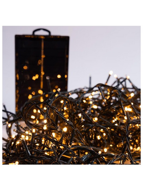 Σειρα, 480 Led, 31v/1.8w Ηλιακο Πανελ gp με Αισθητηρα Φωτος, 3,7v/1800mah Μπαταριας 12 Προγραμματα, Remote Control, Πρασινο pvc Καλωδιο, Θερμο Λευκο Led, ανα 5cm, Προεκταση Παροχης 3m, Ip44