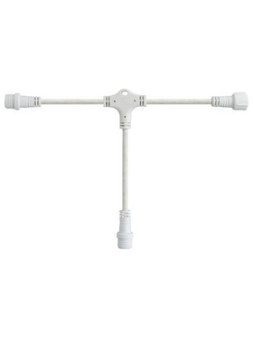 Diy, Λευκο Καουτσουκ Καλωδιο Τυπου Ταφ, 3 Κονεκτορες, 10cm, Ip65