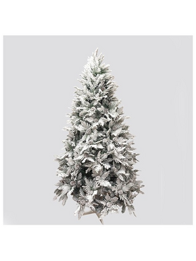 Δεντρο Ελατο, Mixed pvc με Πλαστικο και Κουκουναρια, Χιονισμενο, Κλειω, 240cm