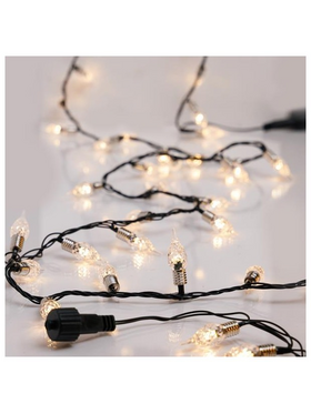 Σειρα, 200 led 5mm, Vintage Διακοσμητικο 1.2mm, 31v Μετασχηματιστη, 4 Επεκτασεις εωσ 3 Σετ, Πρασινο pvc Καλωδιο, Θερμο Λευκο led ανα 5cm, Προεκταση Παροχης 3m, Ip44