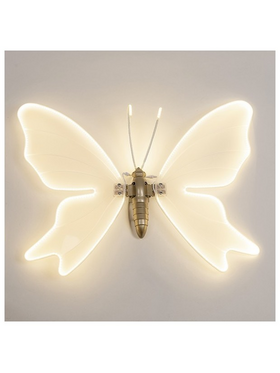 Πεταλουδα Φωτιζομενη 80cm, me Κινηση, 24v Μετασχηματιστη, 120 Led/m, Θερμο Λευκο Led, Προεκταση Παροχης 3m, Ip44