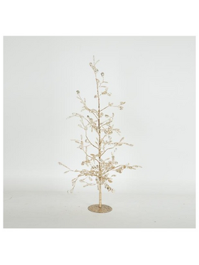 Διακοσμητικο Δεντρακι με Κρυσταλλακια, Σαμπανι, 55cm