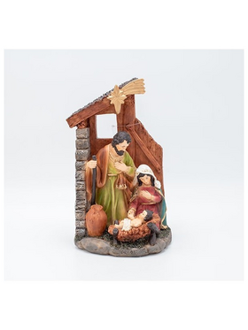 Θεια Γεννηση με Σπιτακι,  14x11.5x24.5cm