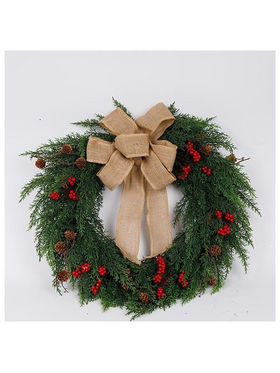 Στεφανι με Φιογκο Λινατσα, 60cm