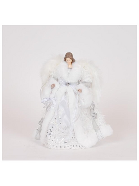 Νεραιδα, με Λευκο Φορεμα και Χιονονιφαδες, 30cm
