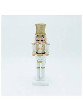 Καρυοθραυστης, Λευκο Χρυσο, με Τυμπανο, 8x25cm