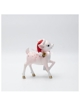 Ελαφακι Πολυρεζιν, Ροζ, με Σκουφακι, 11.5x6x13.3cm