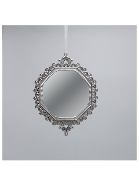 Στολιδι Κρεμαστο, Vintage Καθρεφτης, Διαμαντι Ασημι,15.5x12cm