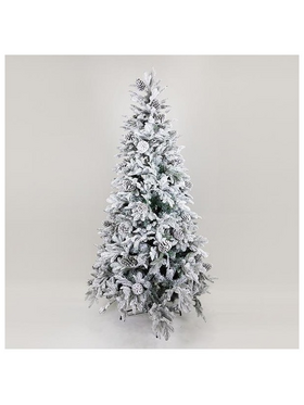 Δεντρο Ελατο Χιονισμενο με Κουκουναρια, Ρεικιαβικ, 210cm
