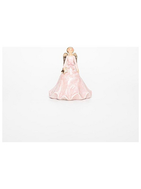 Διακοσμητικο Πολυρεζιν, Αγγελος, Ροζ, 9,5x9,5x11,5cm