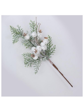 Πικακι με Λευκα Χιονισμενα Berries, 26cm