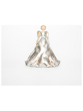 Διακοσμητικο Πολυρεζιν, Αγγελος, Απαλο Χρυσο, 18x18x20,5cm