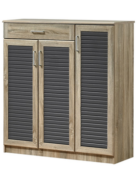 Παπουτσοθήκη-Ντουλάπι Sante Pakoworld 30 Ζεύγων σε Sonoma-Ανθρακί Απόχρωση 120x37x123εκ