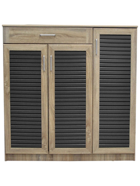 Παπουτσοθήκη-Ντουλάπι Sante Pakoworld 30 Ζεύγων σε Sonoma-Ανθρακί Απόχρωση 120x37x123εκ