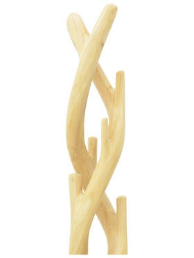 Κρεμάστρα Επιδαπέδια Gantou Pakoworld Suar Ξύλο σε Φυσική Απόχρωση 40x40x200εκ