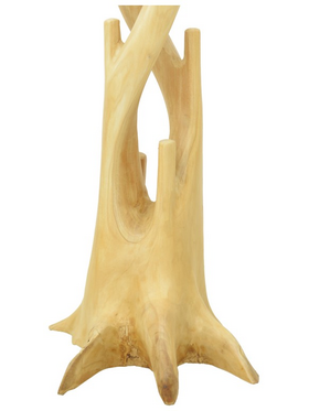 Κρεμάστρα Επιδαπέδια Gantou Pakoworld Suar Ξύλο σε Φυσική Απόχρωση 40x40x200εκ