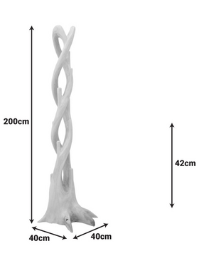 Κρεμάστρα Επιδαπέδια Gantou Pakoworld Suar Ξύλο σε Φυσική Απόχρωση 40x40x200εκ
