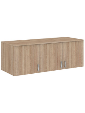 Ντουλάπα Τρίφυλλη Royal Pakoworld με Συρτάρια και Πατάρι Sonoma 150x58x230εκ