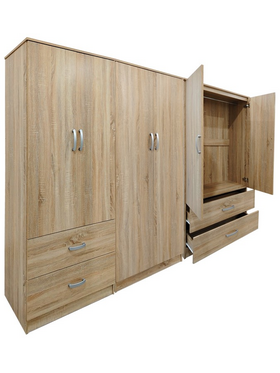 Ντουλάπα Εξάφυλλη Lego Pakoworld Sonoma 240x42x180εκ