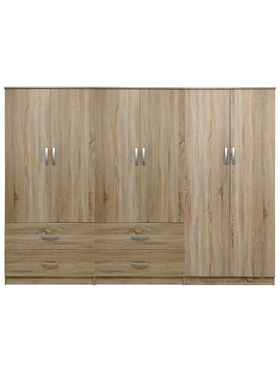 Ντουλάπα Εξάφυλλη Lego Pakoworld Sonoma 240x42x180εκ