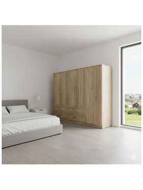 Ντουλάπα Εξάφυλλη Lego Pakoworld Sonoma 240x42x180εκ