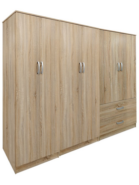 Ντουλάπα Εξάφυλλη Lego i Pakoworld Sonoma 240x42x180εκ