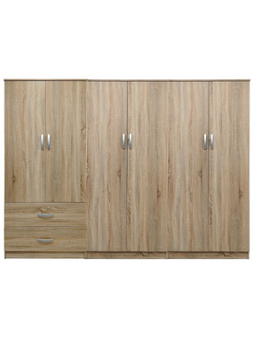 Ντουλάπα Εξάφυλλη Lego i Pakoworld Sonoma 240x42x180εκ